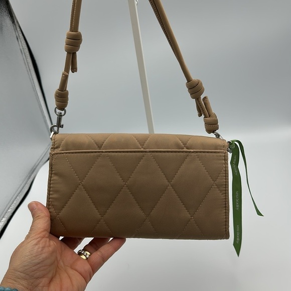 VERA BRADLEY Wildwood Wallet Twill Crossbody Tiger's Eye tan brown - Picture 5 of 12